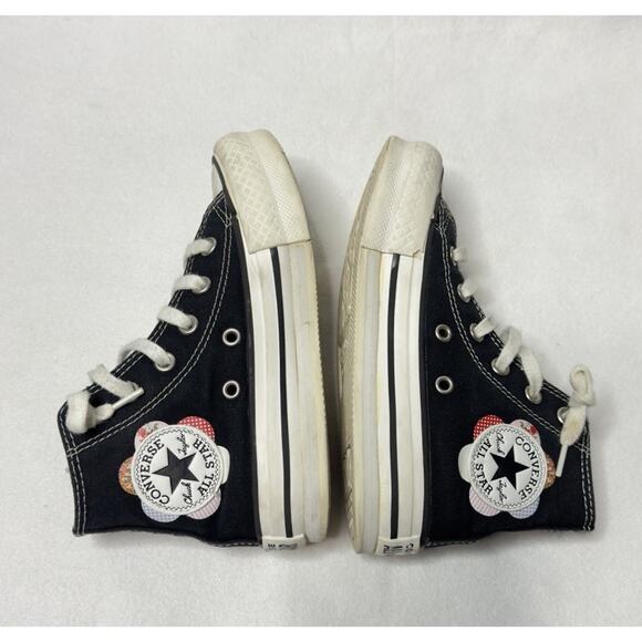Converse Chuck Taylor All Star Leaf Patchwork Platform Sneakers Girl Sz 12 - Picture 8 of 14
